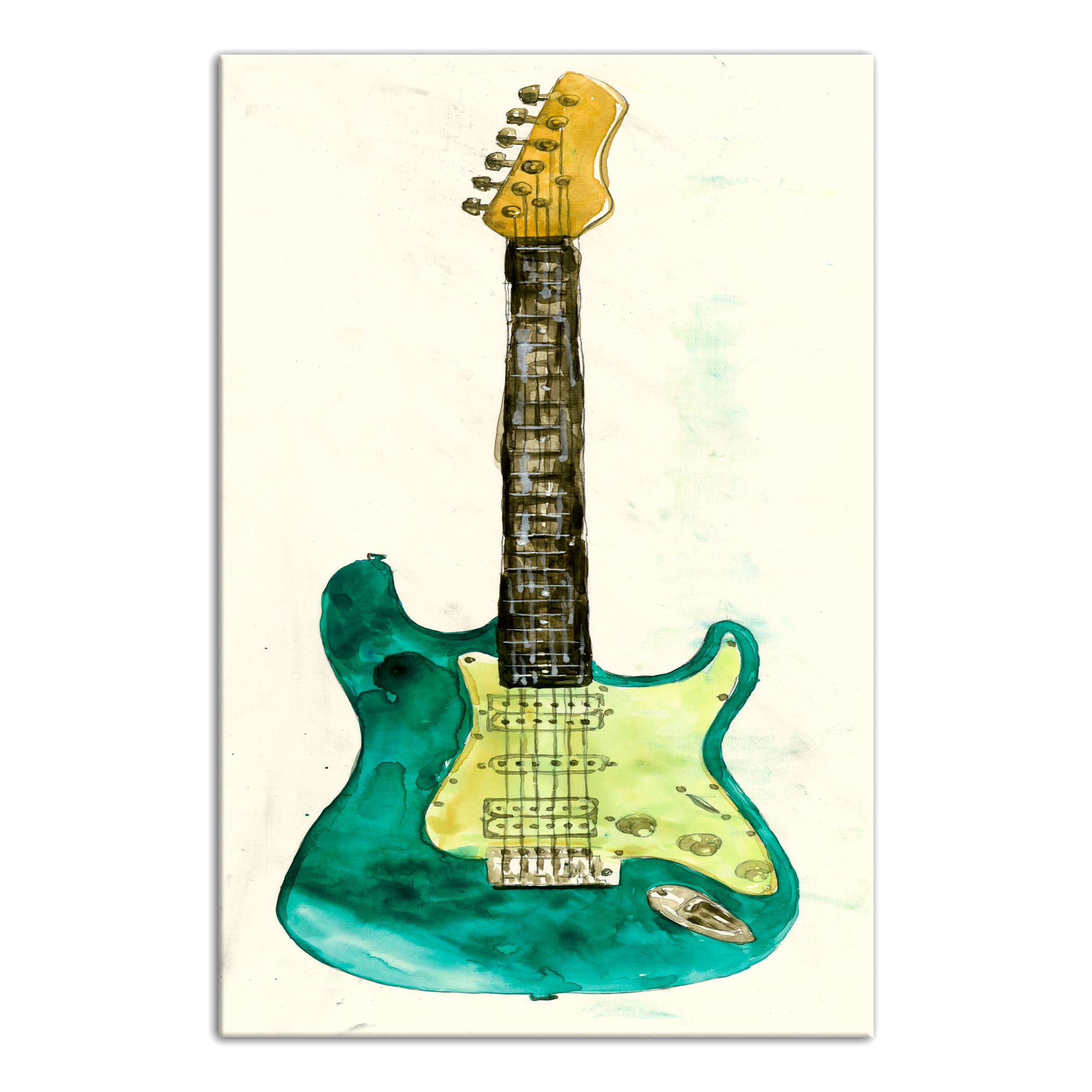 Bright Guitar 24" x 36" Canvas Wall Art